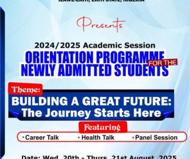 FCE, Ilawe-Ekiti Holds Day Two Finale of Students’ Orientation Programme