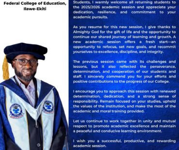 Resumption Message from the Ag. Provost and College Librarian