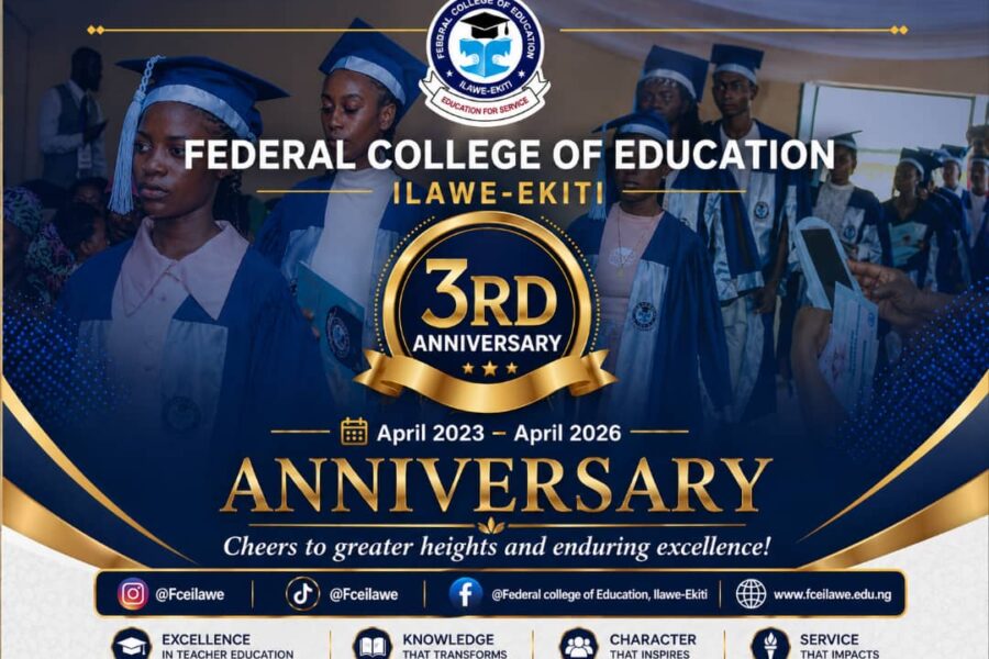 Federal College of Education, Ilawe-Ekiti Marks 3rd Year Anniversary (2023-2026)