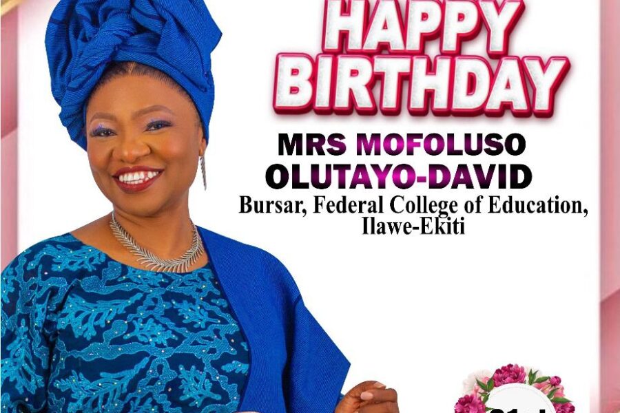 Happy Birthday to Our Esteemed Bursar, Mrs. Mofolusho Olutayo-David!