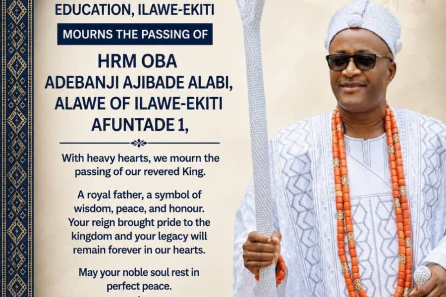 ‎ FEDERAL COLLEGE OF EDUCATION, ILAWE-EKITI MOURNS THE PASSING OF HRM OBA ADEBANJI AJIBADE ALABI, ALAWE OF ILAWE-EKITI