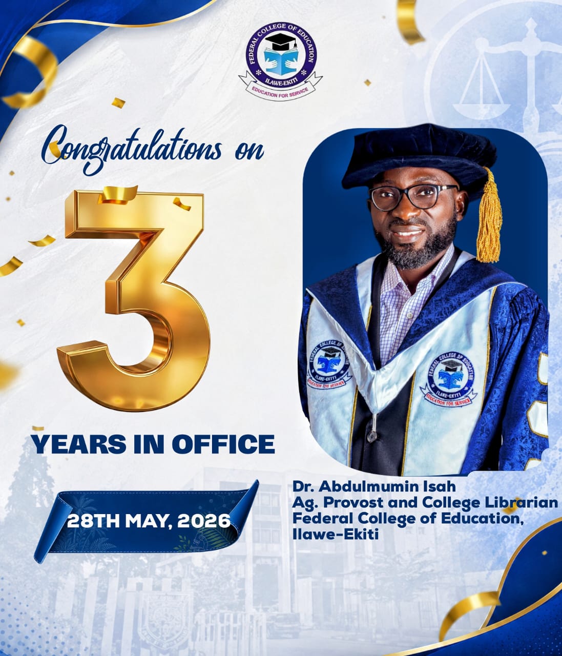 Honouring Three Years of Exceptional Leadership and Commitment