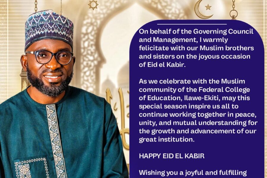 BARKA DA SALLAH to all FCE, MUSLIM COMMUNITY!