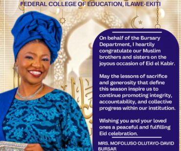 HAPPY EID EL KABIR – BURSAR