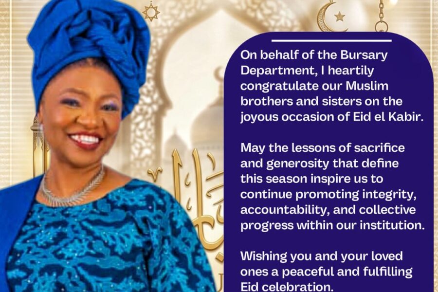 HAPPY EID EL KABIR – BURSAR