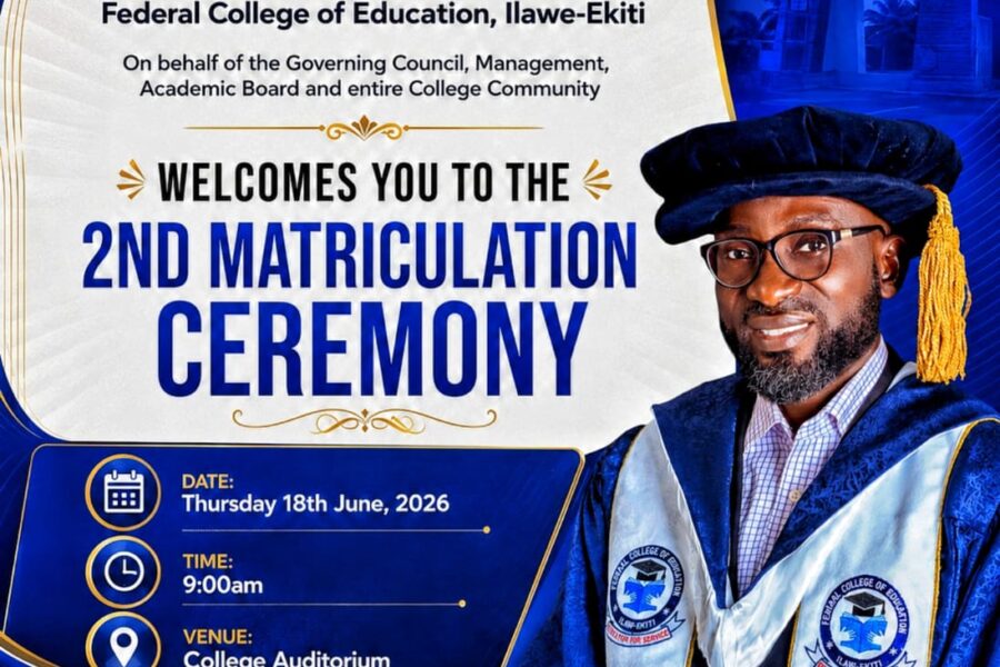 FCE, Ilawe-Ekiti welcomes you to 2nd Matriculation Ceremony